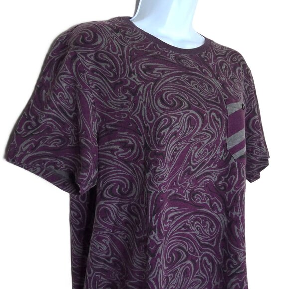 Ted Baker London Top Soft Tee Short Sleeve Stretch Purple & Gray Sz 4 US Sz M - Picture 3 of 7